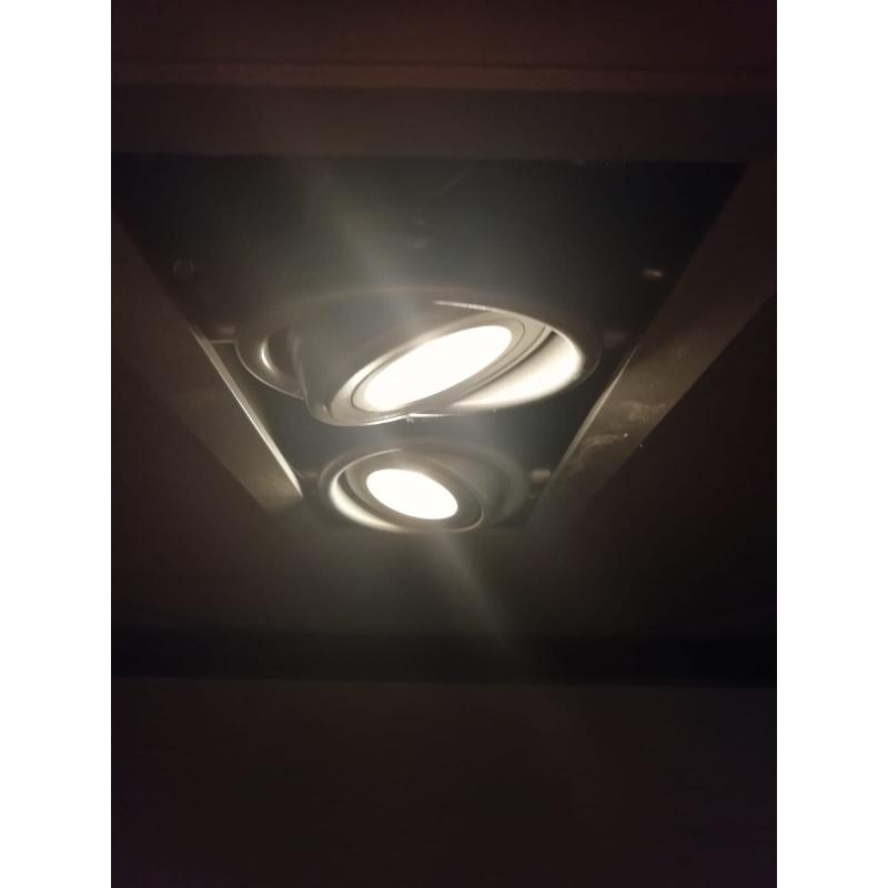 200m2 systeem plafond met led verlichting 20 dubbelspots en 20 enkel