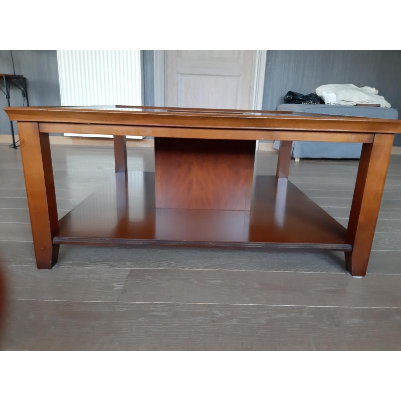 heel mooie eettafel in echt kersenhout (optie om eventueel samen te kopen met 6 stoelen, dressoir met of zonder marmer, buffettafel, salontafeltje)