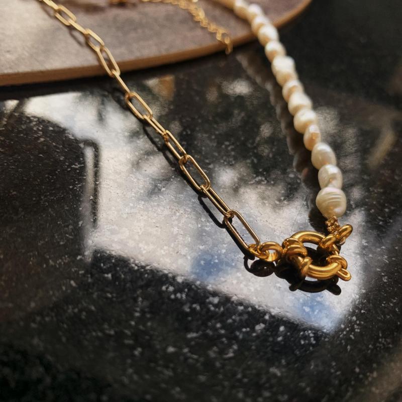 schakelketting met parels