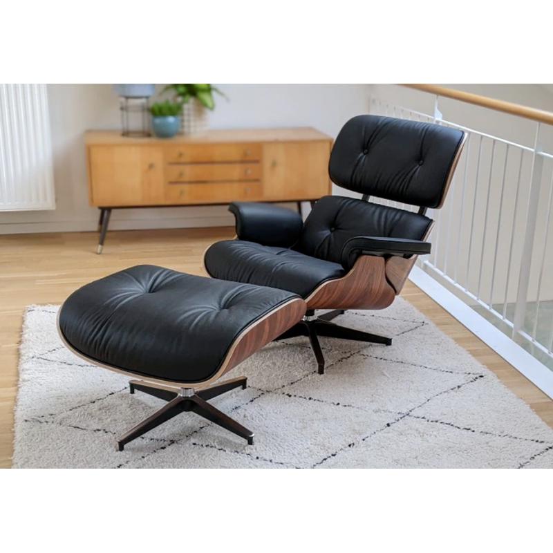 Lounge Chair Walnoot of Palissander & Ottoman(XL)