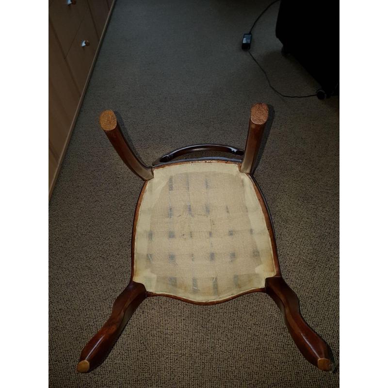 6 leren stoelen