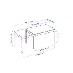 Ikea EKEDALEN  Uitschuifbare tafel 80% new