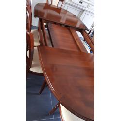Ovale Kerselaren eetkamertafel met 6 stoelen