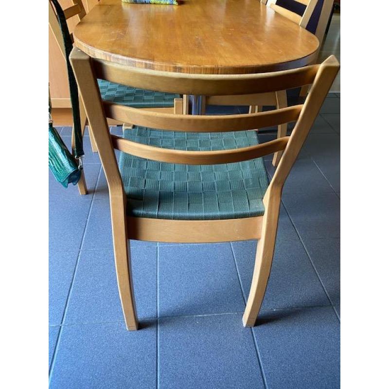 Ovale Kerselaren eetkamertafel met 6 stoelen