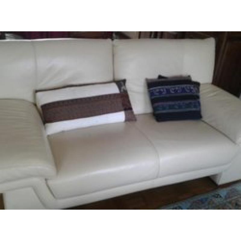tweezit in beige leder