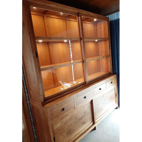 Teak vitrinekast