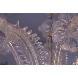 3 Antieke glazen kroonluchters Murano glas