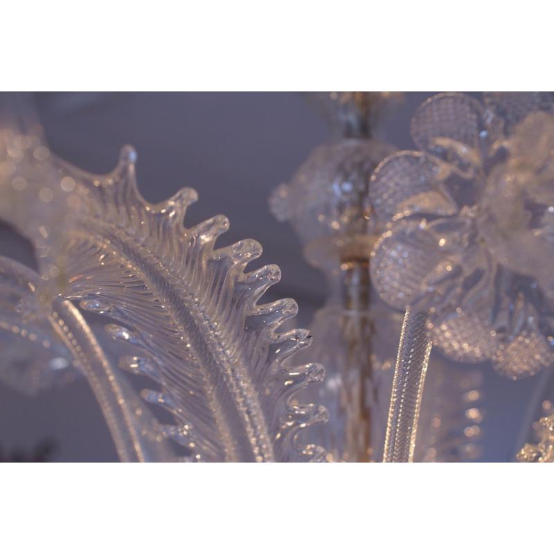 3 Antieke glazen kroonluchters Murano glas