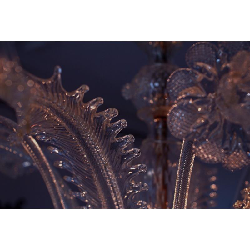 3 Antieke glazen kroonluchters Murano glas
