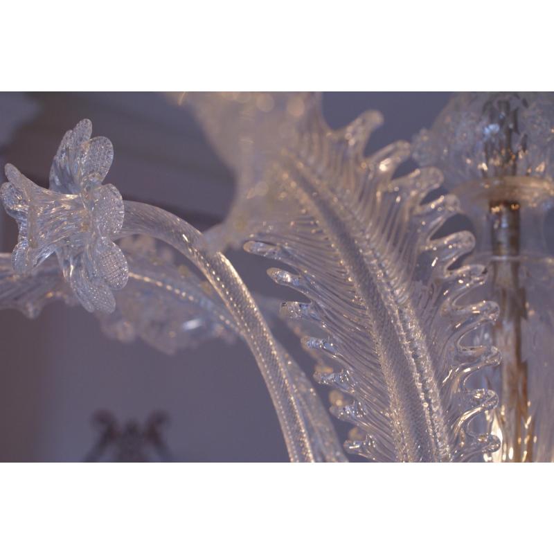 3 Antieke glazen kroonluchters Murano glas