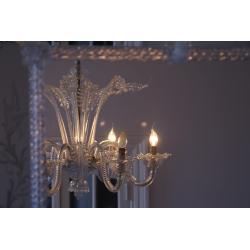 3 Antieke glazen kroonluchters Murano glas