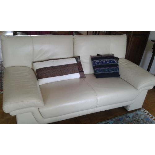 tweezit in beige leder