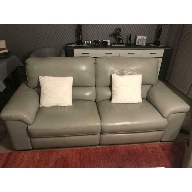 2.5 natuurlederen dubbele relaxzetel