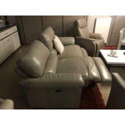 2.5 natuurlederen dubbele relaxzetel